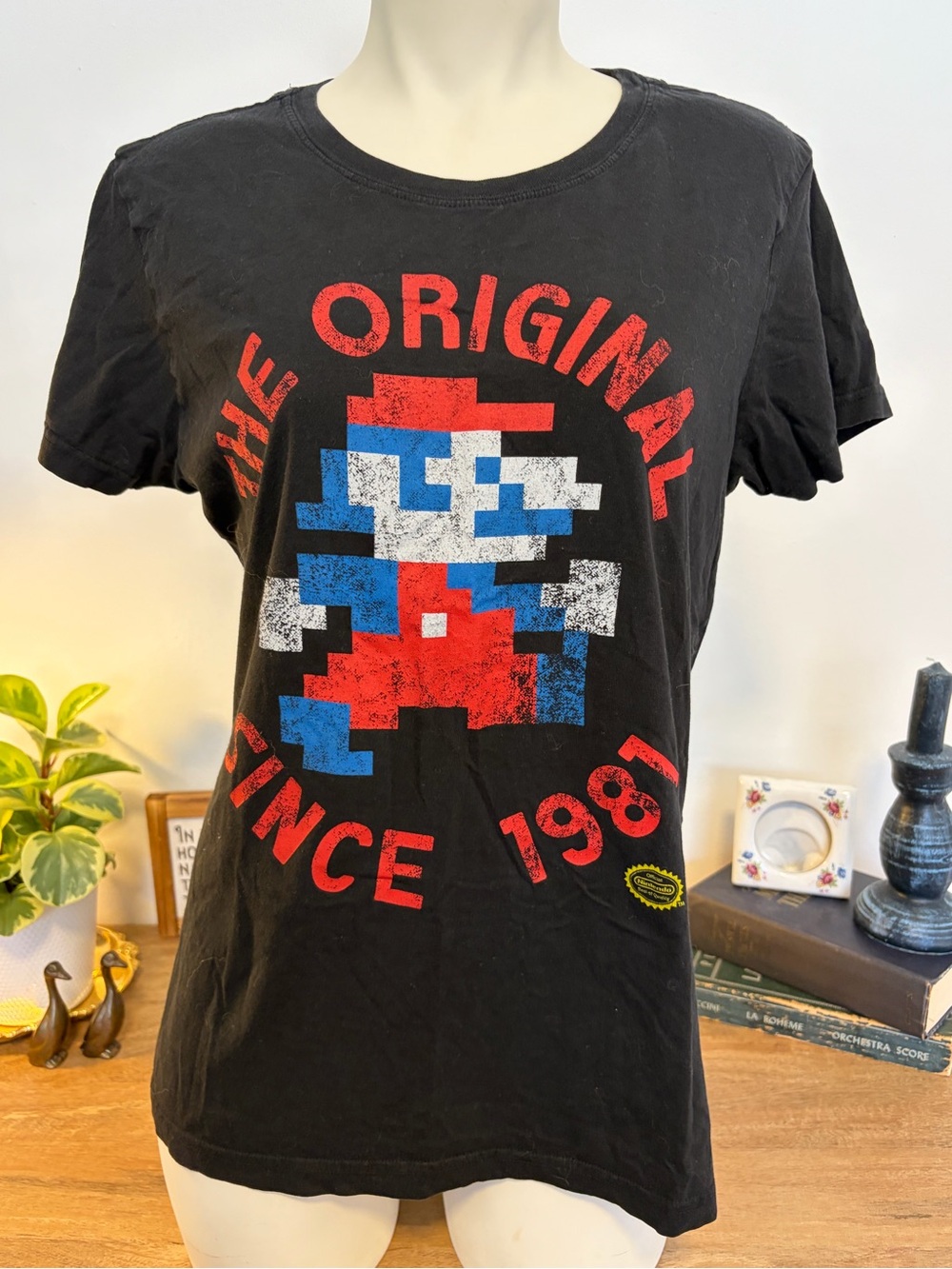 Nintendo Super Mario The Original Since 1981 Graphic Tee Black Rock Me